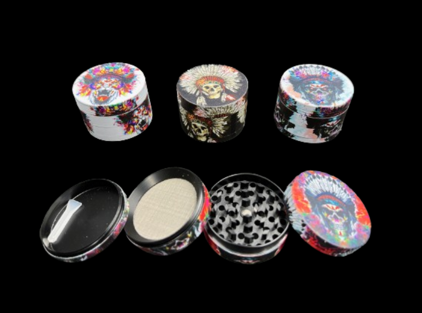Skull Printed 4 Part Grinder  Assorted Designs