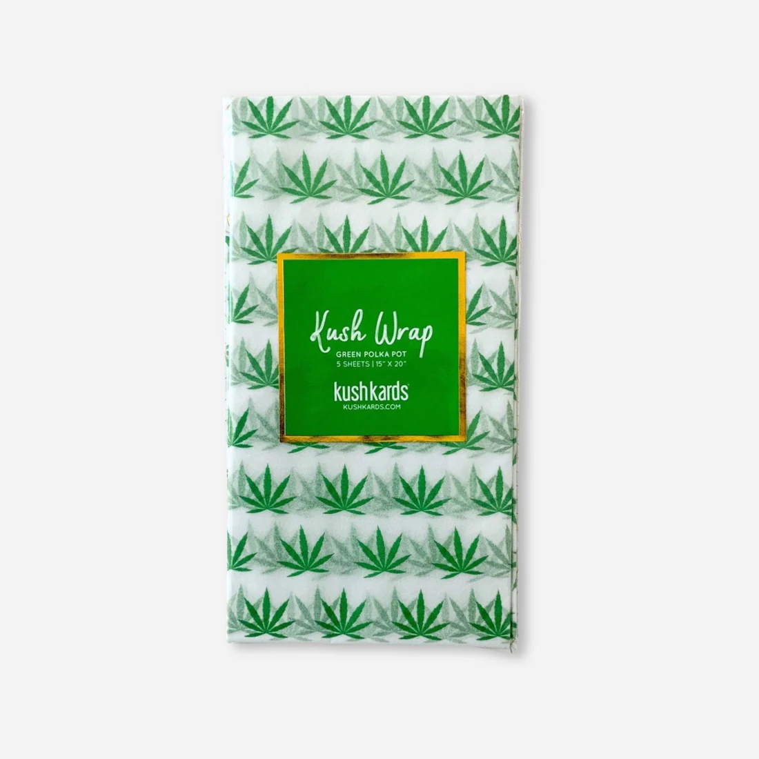 KushKardsGreen & White Pot Leaf Print Gift Wrap