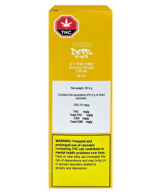 2:1 THC:CBG Groove Drops  Citrus