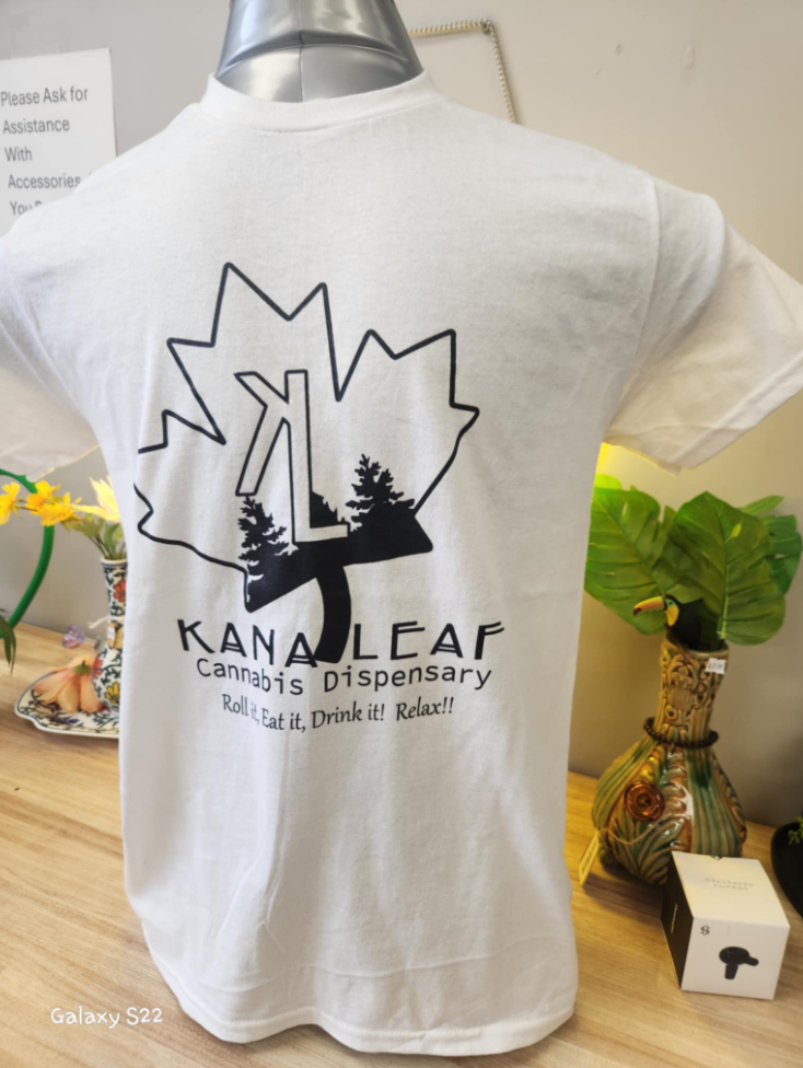 Kana Leaf Branded T-Shirt-3XL- White