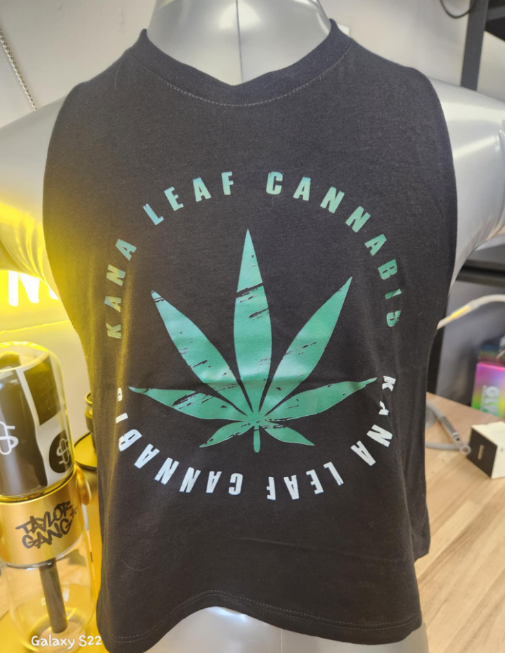 Kana Leaf Branded Woman's Tank Top Large
