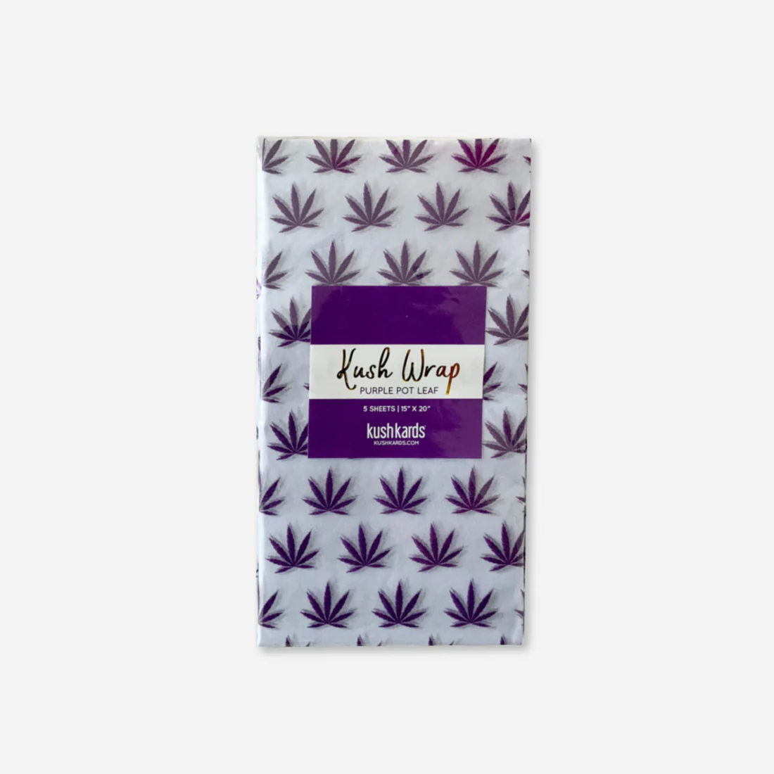 KushKards White & Purple Pot Leaf Tissue Paper