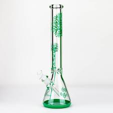 18" Tree Of Life 9mm Glass Water BongGreen