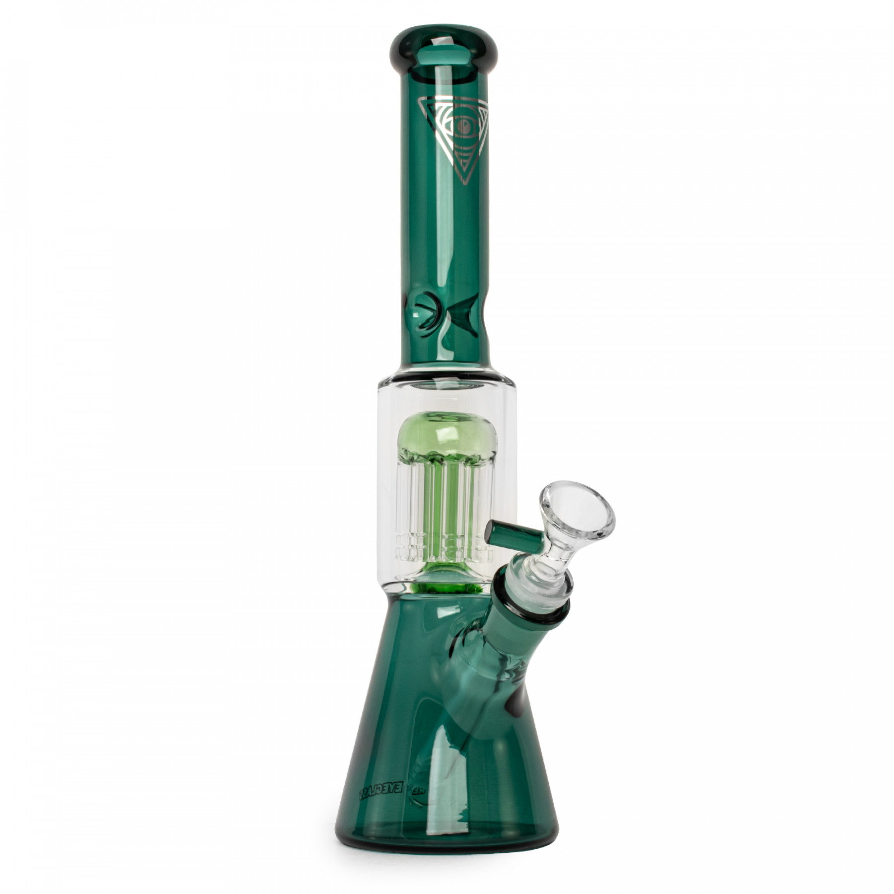 11" Dual Chamber Beaker Tube Teal