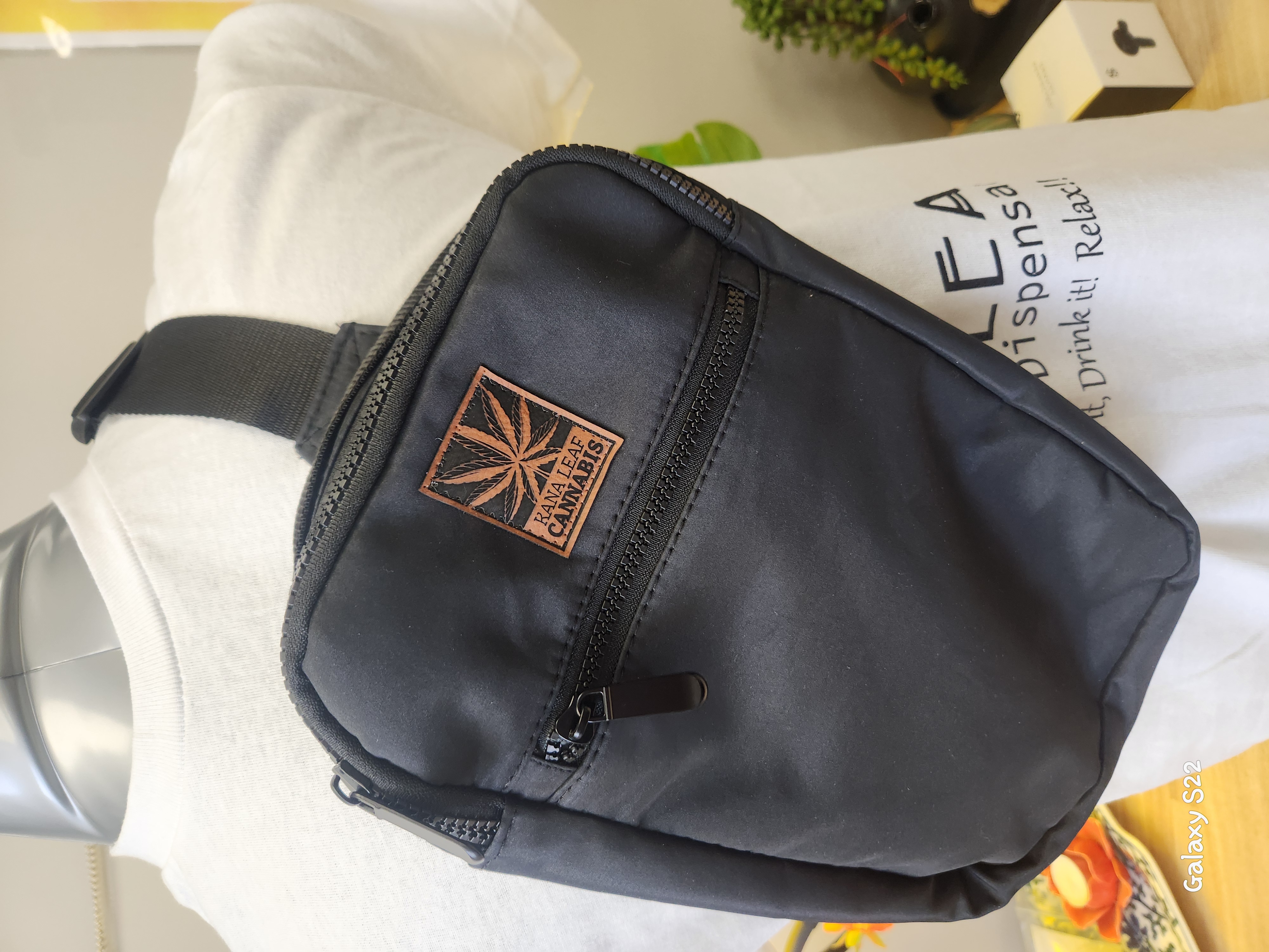 Branded Cross Body Bag  Black