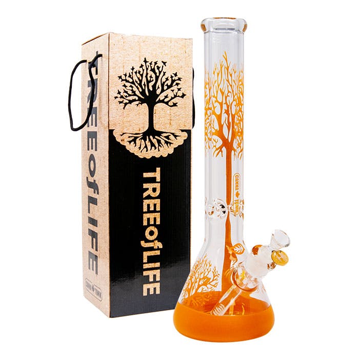 Tree Of Life Cannatonik Brown Color 16 Inches Bong