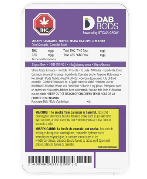 Grape Limeade Super Slim Electric Dartz PreRoll  10x