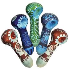 Geometric Culture Spoon Pipe  4"  Asst Styles