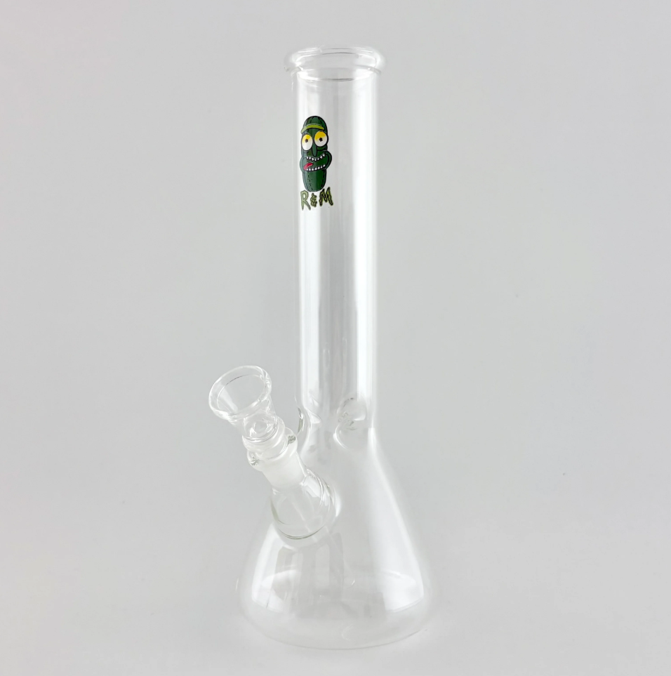 10" Cartoon Glass Beaker Bong  Design B