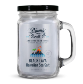 Beamer Candle Co.12oz Black Lava Hawaiian Sea Salt