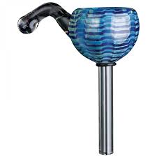 Red Eye Glass 12mm Jumbo Mushroom Handle PullOutRED