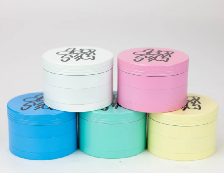 63mm 4 parts GlowintheDark metal herb grinder Pink