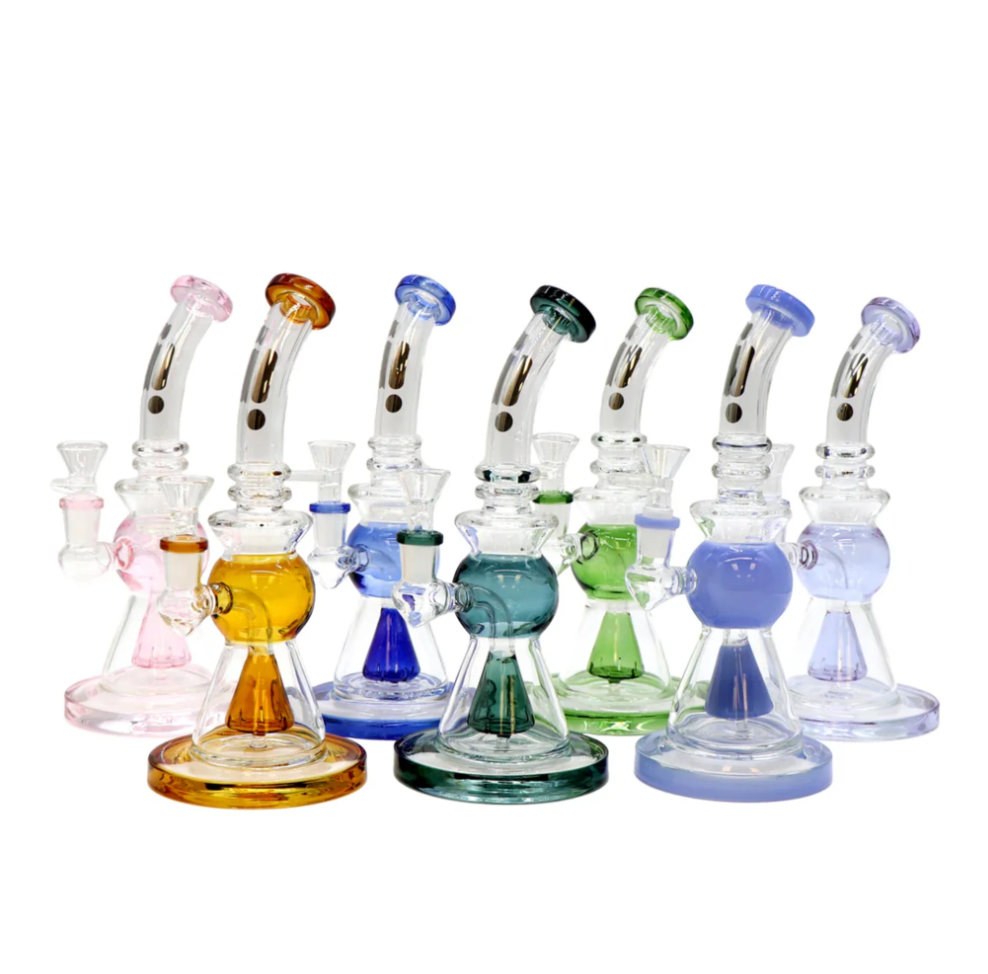 Infyniti  10" Oil Lamp Rig with Bent Neck  Assorted Colours